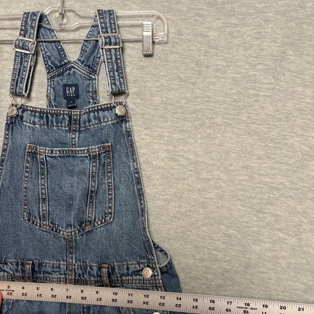 GAP Denim Loose Straight Overalls‎ Adjustable Straps Distressed Kids XL